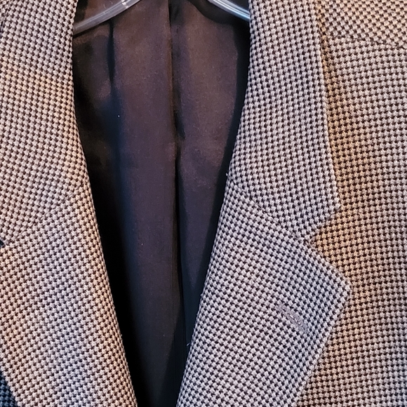 Men's Sport Coat, Suit Jacket, Blazer 2XLT Gray/Black Checked - Picture 9 of 12